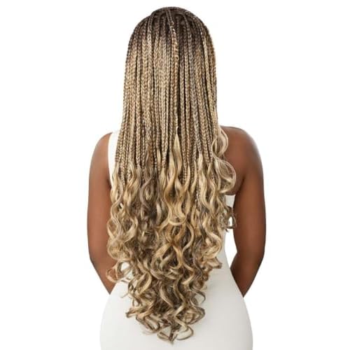 Outre - 13X4 Lace Frontal Wig - French Curl Box Braids 32" (JET BLACK 1)