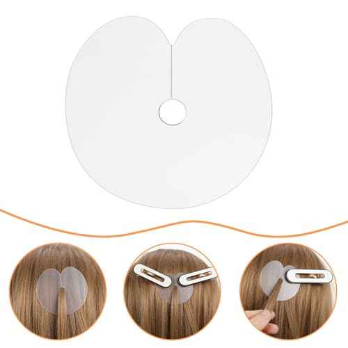 50 Pcs Heat Shield Guards, Round Hair Extension Protective Cover, Single Hole Hair Extension Tool for Easy Operation, White Fusion Glue Protector, Heat Shield Guards for Hair-Extensions Bonding