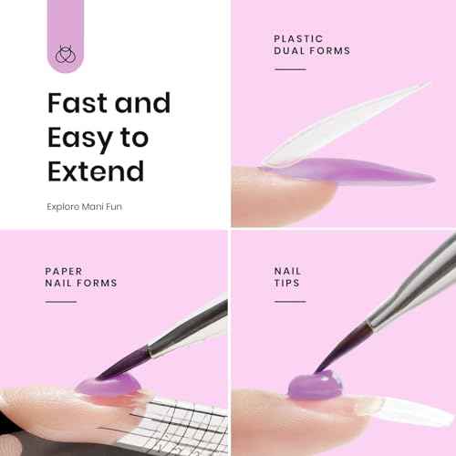 Beetles Nail Extension Gel Set Blackberry Glaze 12 Colors Poly Nail Gel Kit Beginners DIY Home Salon Christmas Gift for Women UV & LED Cured