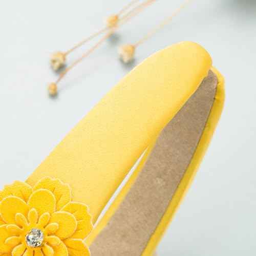 Crystal Rhinestone Headbands for Women, Jeweled Headband Wide Flower Floral Embellished Headbands Party Festival Hair Hoop Accessories Headwear Jewelry Gifts,15 (Yellow)