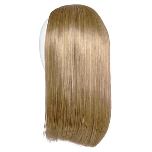 Hairuwear Hairdo Sleek For The Week Straight Asymmetrical Shoulder Length Wig, Average Cap, R14/88H Golden Wheat