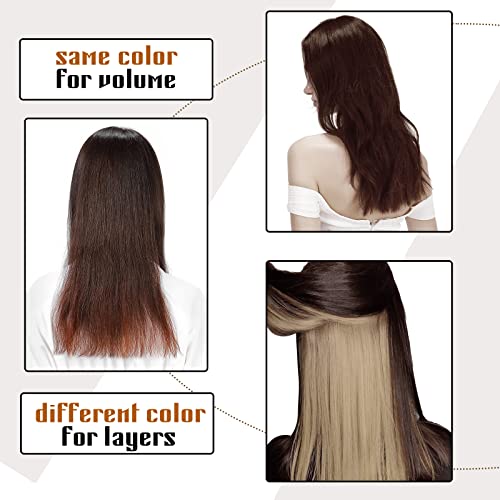 Benehair Real Human Hair Clip-in Extensions - 3/4 Full Head, 20" Platinum Blonde, One Piece Clip-in for Women with Thinning Hair