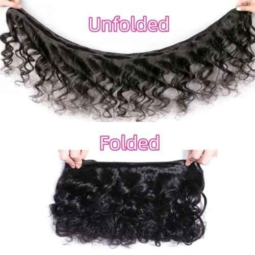 Loose Wave Bundles Human Hair Short Brazilian Virgin Human Hair Loose Wave Natural Black Color Can Be Dyed and Styled 3 Weave Bundles Total 300g 14 16 18 Inch