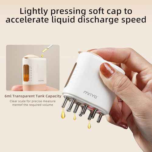 mriya 2 in 1 Electric Hair Treatment Applicator and Massager Brush for Hair Growth, Essential Oil and Serum Application