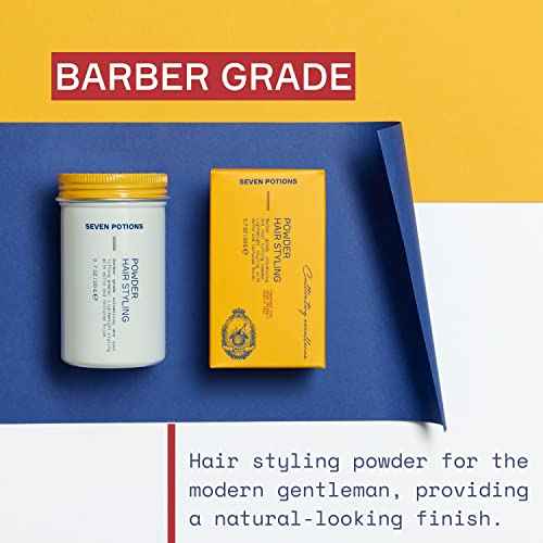 SEVEN POTIONS Hair Styling Powder for Men ? Hair Texture Powder & Root Lifting Dust for Instant Volume ? Natural Matte Finish, Flexible Hold, Invisible Feel ? Vegan, Cruelty-Free ? 0.7 oz
