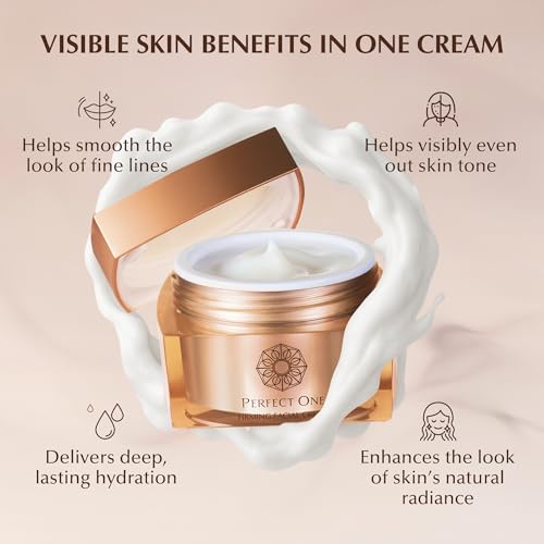 PERFECT ONE Firming Face Cream ? Anti-Aging Collagen Moisturizer with Hyaluronic Acid, Niacinamide, and Squalane for firmer, brighter hydrated skin ? All-in-One Skin Tightening Facial & Eye Cream, 50g