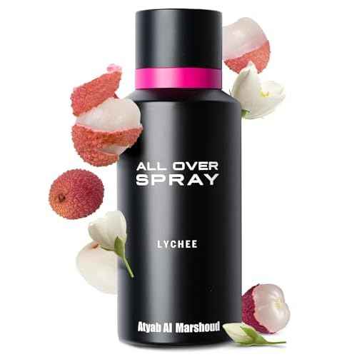 ATYAB AL MARSHOUD Lychee All Over Perfume Body Spray (125mL) - Unisex, Luxurious, Long-Lasting (Up to 24 Hours), Versatile Body Mist Fragrance for Men and Women