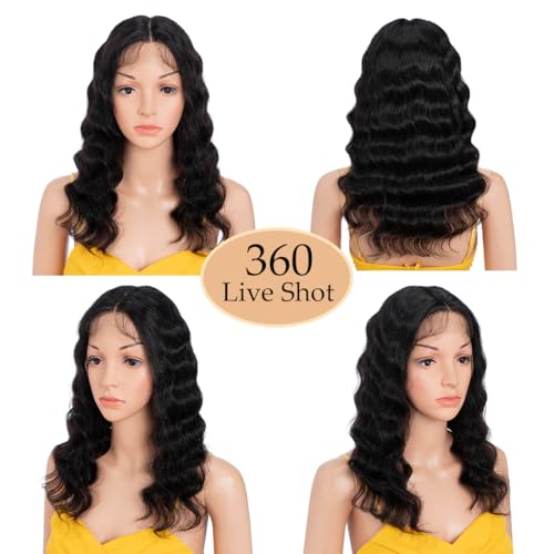 Lace Front Wigs Human Hair Loose Body 13x5x1 Lace Frontal Wigs for Women 18inch 150% Density Glueless Brazilian Body Wave Real Human Hair Wig with Baby Hair Pre Plucked