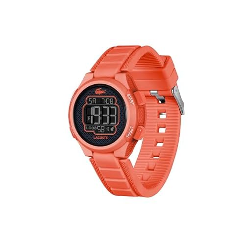 Lacoste LC33 Kids and Teens Digital Watch ? 34mm Case, Digital Display with Day/Date, Alarm, Stopwatch, Countdown Timer and Backlight, Fun and Modern Design