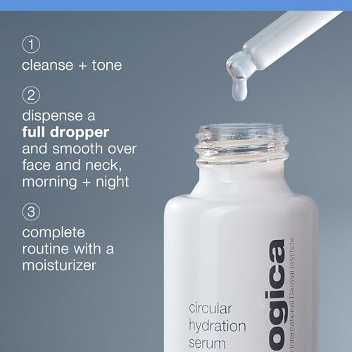 Dermalogica Circular Hydration Serum, Hyaluronic Acid Serum for Face, Deep Hydrating Serum - Delivers long-lasting hydration to help prevent future dehydration