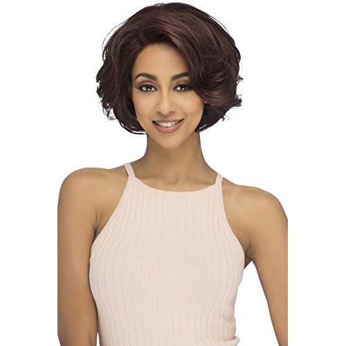 Vivica A. Fox (Carly) - Heat Resistant Fiber Swiss Lace Front Wig in MEDIUM DARK BROWN