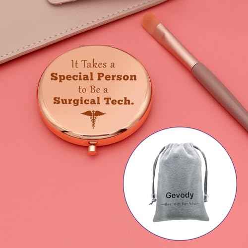 Surgery Nurse Gifts Compact Mirror Appreciation Gift for Surgical Doctor Surgical Technologist Gift Surgical Tech Gifts Medical Student Thank You Gift Christmas Folding Makeup Mirror Surgeon Gifts
