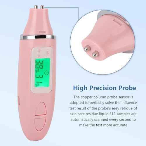 Semme Skin Hydration Tester, Analyzer Machine Professional, Digital Skin Oil Sensor, Analyzer Tester Water Oil Monitor LCD Display Monitoring Meter for Face and Body