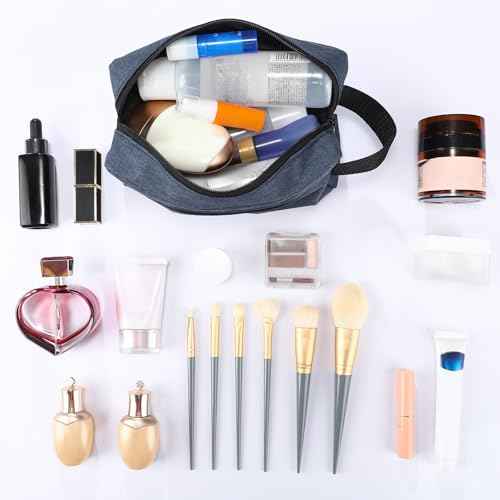 Sanwuta 8 Pcs Travel Toiletry Bag for Men Waterproof Grooming Bag Portable Cosmetic Storage Makeup Pouch Organizer with Large Capacity Groomsmen Gifts for Wedding Day