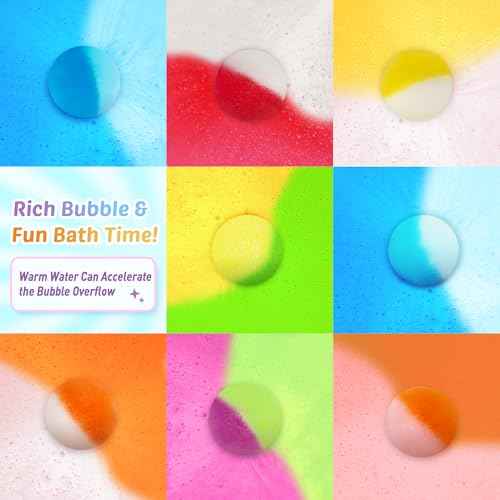 Bath Bombs for Kids, 12 Pcs Bath Bombs with Glow in The Dark Dinosura Surprise Inside, Handmade Organic Bubble Bath Ball Gift Set for Boys and Girls, Gift for Birthday Christmas Easter