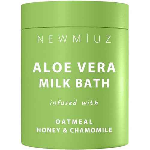 Creamy Oats Milk Bath Soak Hydrate Moisturize Soften Skin Aloe Vera Honey Chamomile Luxury Spa Bath Salt Christmas Birthday Relaxation Gift for Women