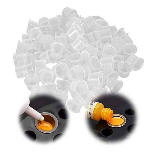 Tattoo Ink Caps Cups - Combofix 500pcs 9mm Quality Tattoo Ink Caps White Plastic Disposable Small Tattoo Pigment Cups for Microblading Ink Tattoo Ink Tattoo Kits Tattoo Supplies¡¦