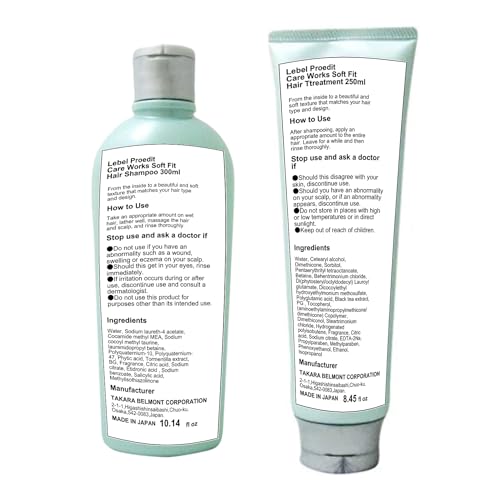 Lebel Proedit Care Works Hair Shampoo 300ml & Hair Ttreatment 250ml Set - Soft Fit