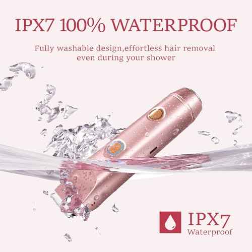 2 in 1 Bikini Trimmer for Women: Electric Razor & Shaver [IPX7 Waterproof] with Dual Heads for Body Pubic Hair - Rechargeable Lady Facial Trimmer for Underarm Leg Arm Face