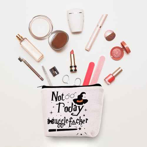 Magic Wizard Makeup Bag Funny Not Today Cosmetic Bag Gifts for Girl Sister Women