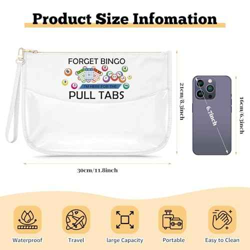 Bingo Lover Gift for Women Makeup Bag Bingo Player Gift Cosmetic Case Casino Lover Present Birthday Christmas Graduation Present for Teen Girls Friends Sister Zipper Travel Pouch
