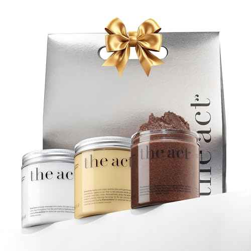 THE ACT Body Spa Gift Set ? Firming Body Cream - Body Wrap Mask - Coffee Scrub ? Gift Box for Women Daughter Mom Wife ? Luxury Skincare - Self Care Basket Birthday Mother¡¯s Day - Relaxation & Wellness