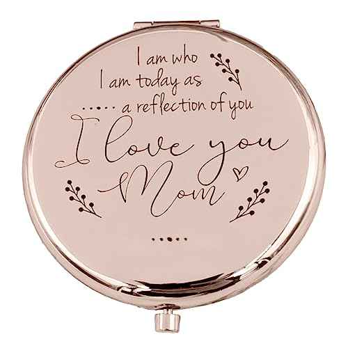 Mother of the Bride Gifts from Daughter, Compact Mirror, Mother of the Groom Gifts from Son, Sentimental Gifts for Mom, Birthday Gifts for Mom from Daughter, Personalized Gifts for Mom (RG)