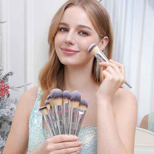 Bueart Design Christmas Gift 26Pcs Pro Makeup Brushes Set with Ultra Soft Dense Hair,Premium Quality Professional Make up Brushes For Foundation,Contour,Blush,Powder Makeup
