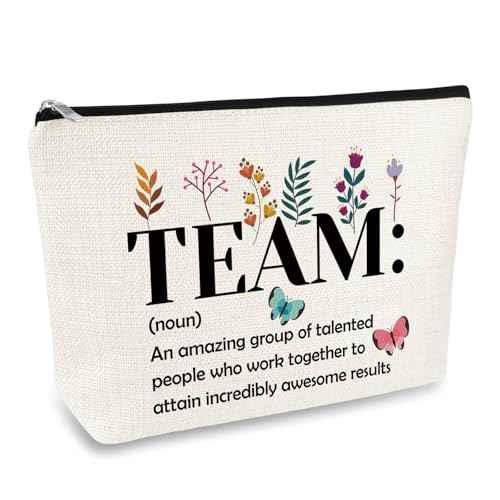 Team Appreciation Gifts Makeup Bag for Women Boss Leader Thank You Gift for Employee Colleague Coworker Inspirational Gifts Cosmetic Bags Birthday Bosses' Day Gift for Social Worker Teacher Nurse
