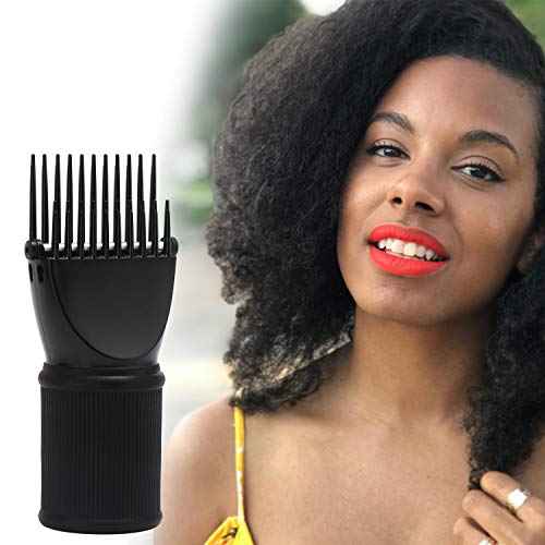 Segbeauty Blow Dryer Comb Attachment, Black Brush Attachments for Hair Dryer Concentrator Nozzle 1.69-1.76in and 2.12in, Pro Hairdressing Styling Salon Tool to Straighten Detangle Curly Natural Hair