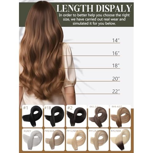 Loxxy Sew in Hair Extension Real Human Hair Ash Blonde Highlight Bleach Blonde Hand Tied Genius Weft Hair Extensions Straight Hair 60g 22 Inch Sew in Human Hair Extensions P#18/613
