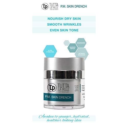 Anti Aging Night Cream - Intense Hydrating Face Moisturizer - Enriched with Hyaluronic Acid, Ceramide, Peptides, Excellent Night Face Cream - Fragrance Free - Light Feeling - 1.7 oz