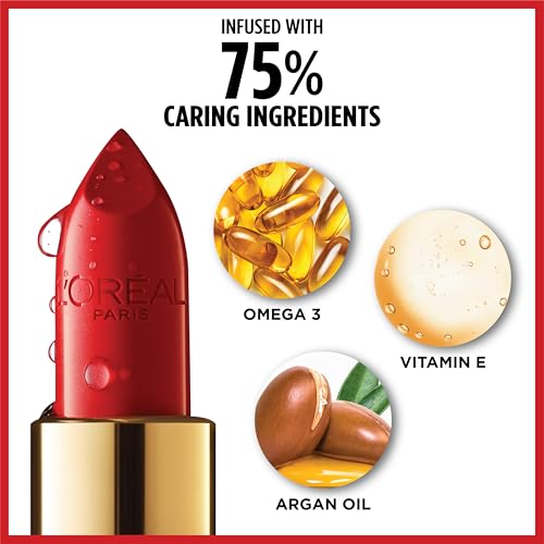 L'Oreal Paris Colour Riche Original Creamy, Hydrating Satin Lipstick with Argan Oil and Vitamin E, Fairest Nude, 1 Count
