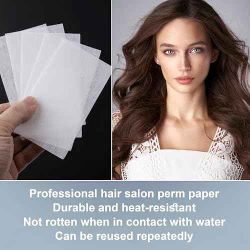 100pcs End Papers for Hair Perm, Disposable Hair Perm Papers with High Temperature Resistance, Salon Home Hair Styling Accessories for Cold and Hot Perm