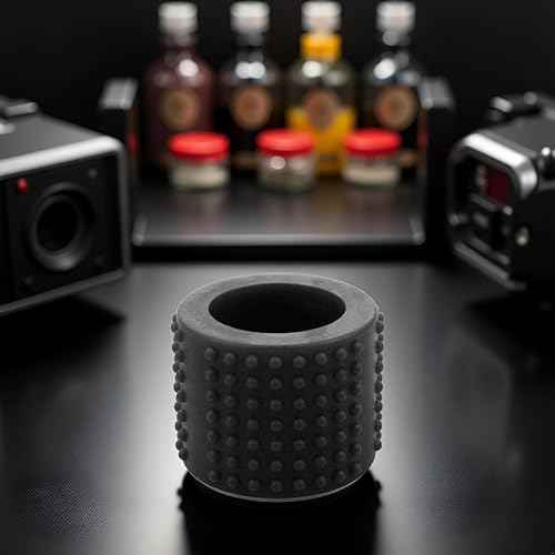 Black Food-Grade Silicone Tattoo Grip Cover - Dia 25x30mm Professional Tattoo Pen Sleeve | Non-Slip Grip Accessories for Tattoo Artists,Tattoo Machine Parts, Professional Tattoo Supplies (3.7x3cm)