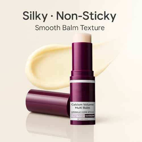 Calcium Volume Multi Balm 2 Pack ? Wrinkle Care Stick with Collagen Extract, Hydrating & Firming Multi Balm for Eyes, Neck, Smile Lines ? Portable Anti-Aging Moisturizing Stick