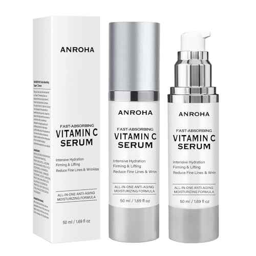 Vitamin C Serum for Women over 70, Vitamin C Serum for Mature Skin Face Hydrates, Firms, Lifts, Targets Age Marks, Wrinkles and Smoothes Skin Texture 1.69 fl oz Pack of 2