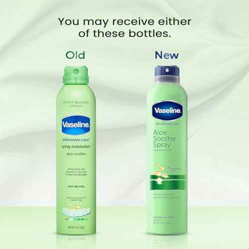 Vaseline Cocoa Radiant Spray + Aloe Soothe Spray Variety 2-Pack ? Non-Greasy, Fast-Absorbing All-Over Moisturizer for Dry Skin, 6.5 Oz Ea