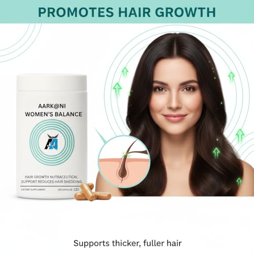 Aarkani Women's Hair Balance Supplements, Hair growth, Ages 45+, Clinically Shown to Enhance Hair Thickness and Scalp Health, Dermatologist Approved ? 30 days Supply