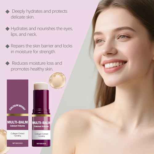 2Pcs Calcium Multi Balm Stick,Cemenrete Calcium Volume Multi Balm, Anti Wrinkle