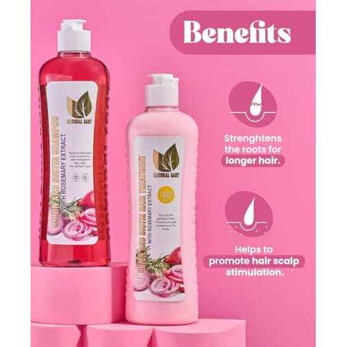 NATURAL SANT - Onion Biotin and Rosemary Shampoo & Treatment Set for Stronger, Thicker and Longer Hair - Soft and Shine, Hair Loss and Thinning, Growth Shampoo, Paraben Free, Silicone Free