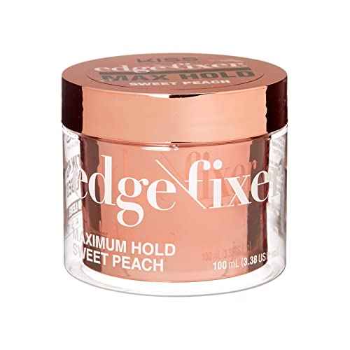 KISS COLORS & CARE Maximum Hold Edge Fixer, Non-Greasy Gel Formula Infused With Biotin B7, 24 Hour Hold, ¡®Sweet Peach¡¯ Scented, 3.38 Fl. Oz. (100 ml)