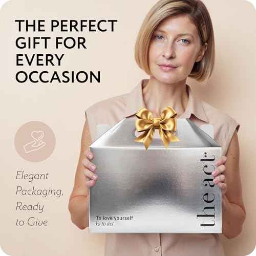 THE ACT 5-Step Face Care Set ? Gift Set for Her Women Mom Wife Girlfriend ? Micellar Water Cleansing Oil Face Scrub Day Cream Overnight Cream ? Luxury Beauty Set - Birthday, Christmas , Vegan