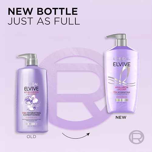 L'Oreal Paris Elvive Hyaluron Plump Hydrating Conditioner for Dehydrated, Dry Hair Infused with Hyaluronic Acid Care Complex, Paraben-Free, 26.5 Fl Oz