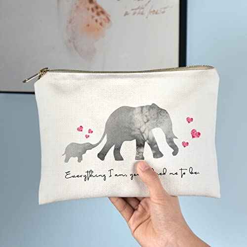 Elephant Mother and Baby Cosmetic Bag Gift Mom Birthday Gift Mother¡¯s Day Gift from Son or Daughter Cute Elephant Gift Baby Shower Gift Makeup Bag