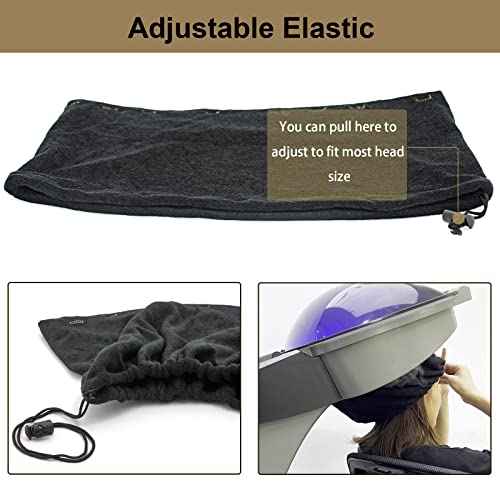 Elitzia Hair Steamer Use With Shampoo Bowl Hair Wash Reclining Chair Micro Mist Hair Steamer Mister Hooded Hair Care Proffessioanl (Accessory Cotton Cap)