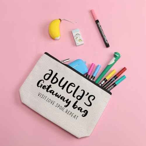 Grandma Gifts Abuela Gifts Makeup Bag Gifts for Grandma Travel Toiletry Bag Cosmetic Bag Mothers Day Christmas Retirement Grandmothers Day Gifts Grandma Birthday Gifts for Women Grandmother Grammy