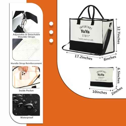 FORBIDDEN PAPER Mothers Day Grandma Mimi Yaya Retirement Dance Aunt Travel Book Witchy Gifts for Women Tote Bag & Makeup Bag