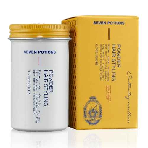 SEVEN POTIONS Hair Styling Powder for Men ? Hair Texture Powder & Root Lifting Dust for Instant Volume ? Natural Matte Finish, Flexible Hold, Invisible Feel ? Vegan, Cruelty-Free ? 0.7 oz