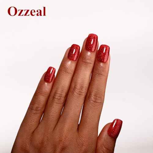 Glitter Gel Polish,Christmas Red Glitter Gel Nail Polish Sparkle Shimmer Gel Glitter Nail Polish Fall Winter Soak off LED UV Gel Nail Polish for Art DIY Manicure 15ML